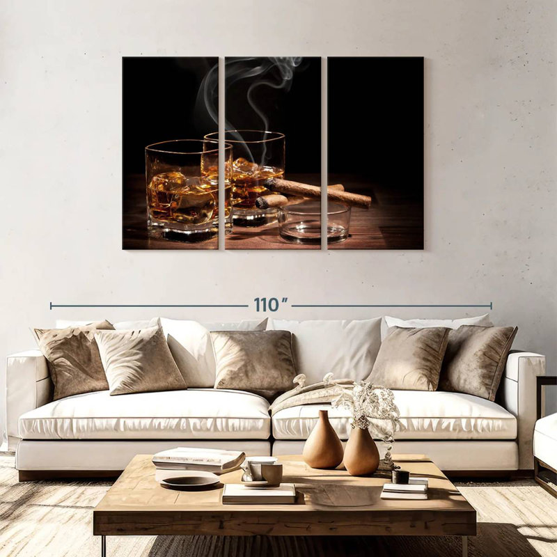 Cigares Yarlin avec whisky, H 48 po x l 74 po