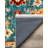 Larissa Collection Digital Print Cotton-Polyester Blend Rug – Teal & Red-1059837554