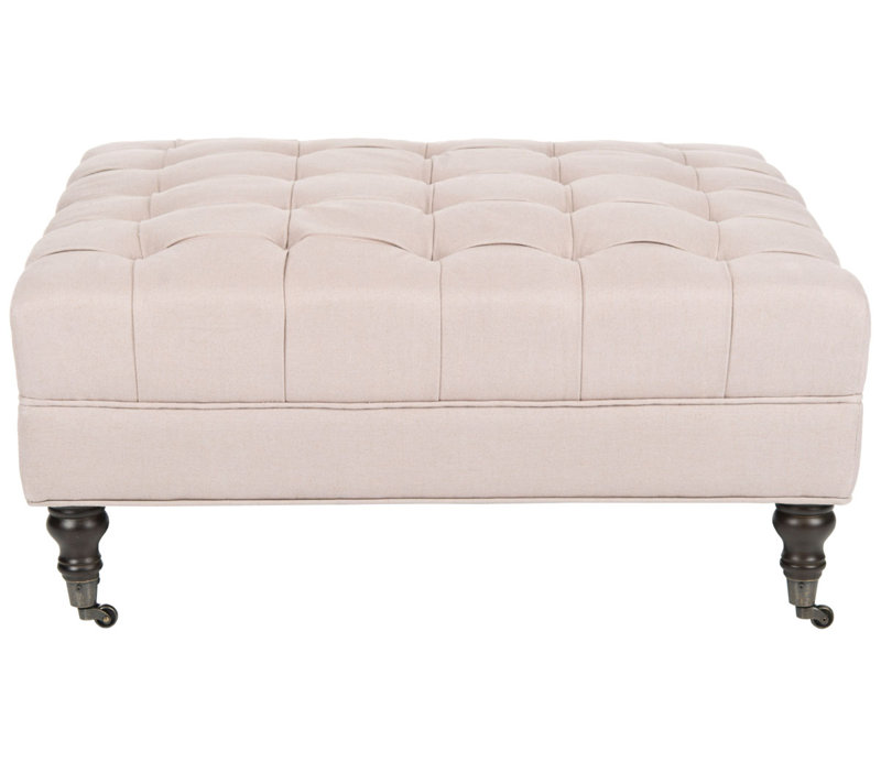 Repose-pieds Ghazali, 100% polyester beige