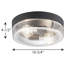 Plafonnier encastré 2 lumières 10,75 po-898657878