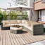 Ensemble modulaire d'extérieur courbé avec coussins 110,2 po Xael-230339035
