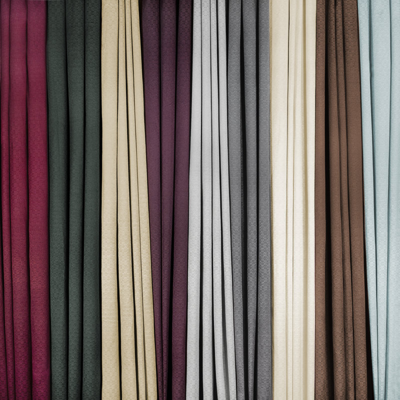Canova Polyester Blend Light Filtering Curtain Panel, Burgundy, 42" W x 95" L