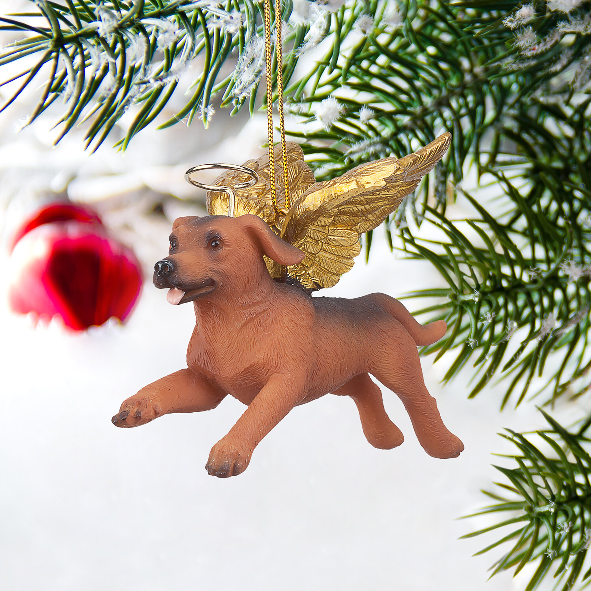 Honor the Pooch Dachshund Holiday Dog Angel Ornament