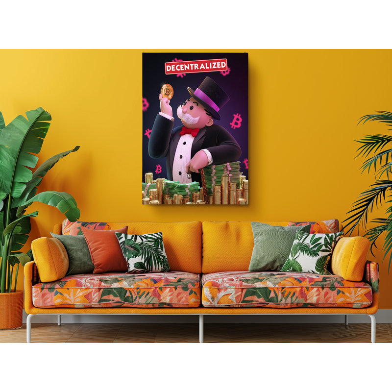 «Mr. Monopoly», reproduction sur toile, H 36 po x l 24 po