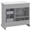 Meuble-lavabo simple 36 po avec lavabo en céramique 36 po, 2 tiroirs basculants, portes à fermeture en douceur, conception autoportante-1136485314