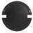 Agatie Round Beveled Wall Mirror with Partial Wood Frame-370692991