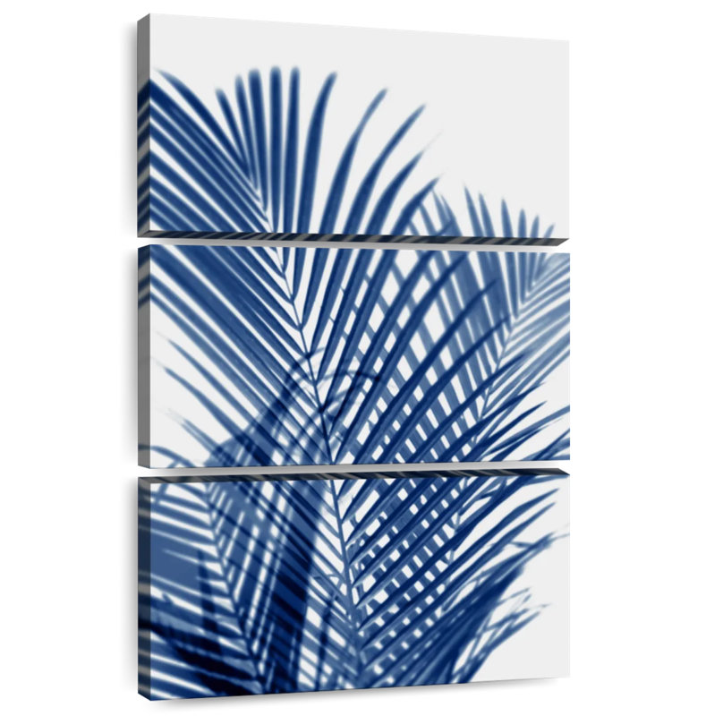 Palm Shadows indigo I, H 50 po x l 32 po