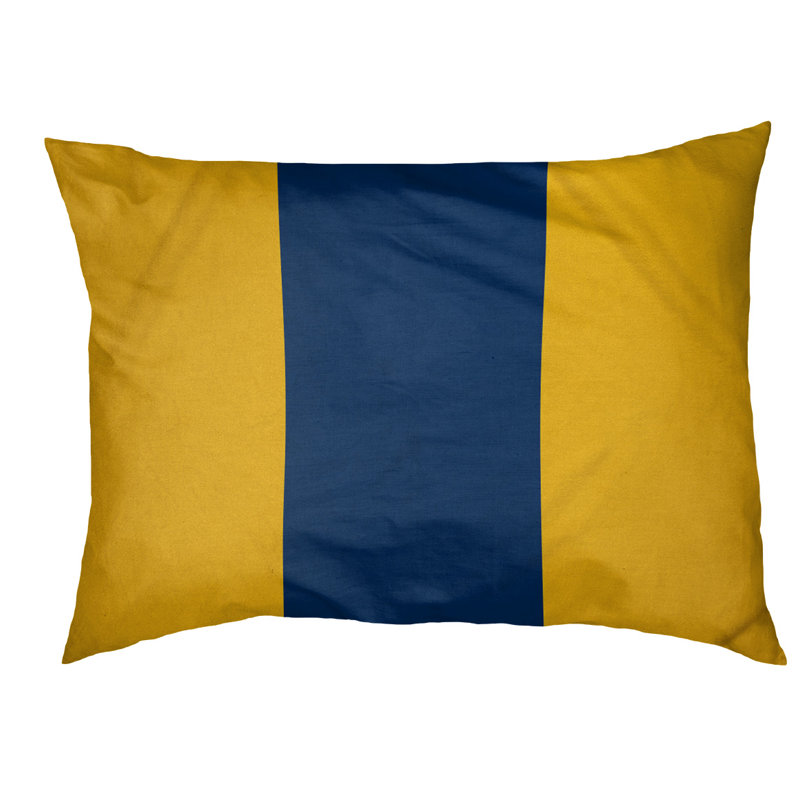 Coussin Cleveland, Petit (l 28 po x P 18 po x H 6 po), Or / bleu marine