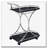 Allen Black and Chrome 2-Tier Glass Shelf Metal Bar Cart-166433489