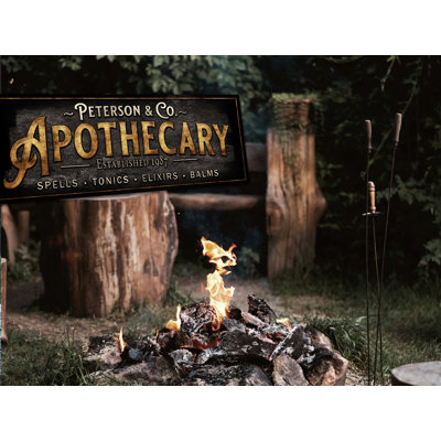 Apothecary Sign Family Name Personalized On Metal