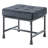 Rectangle Tufted Upholstered Fabric+Metal Ottoman