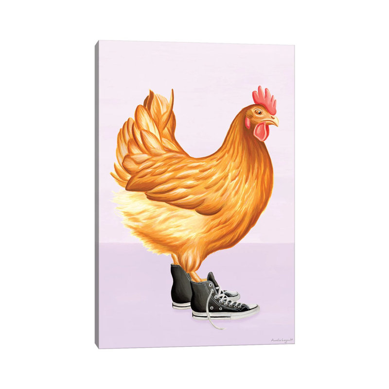 Hen Converse by Amélie Legault - Wrapped Canvas Print, 101.6 cm H x 66.04 cm W x 3.175 cm D