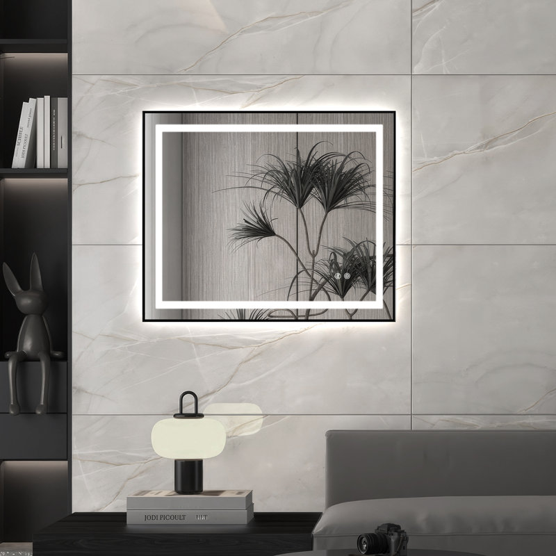 UL Certified Front & Back LED Anti-Fog Tempered Glass Framed Bathroom/Vanity Mirror