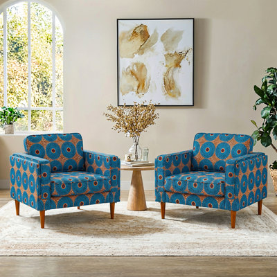 Fauteuil en velours bohémien 40,5 po Ohmer