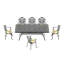 Mobilier de patio en fonte d'aluminium 7 avec coussins - à éléments et noir élégant