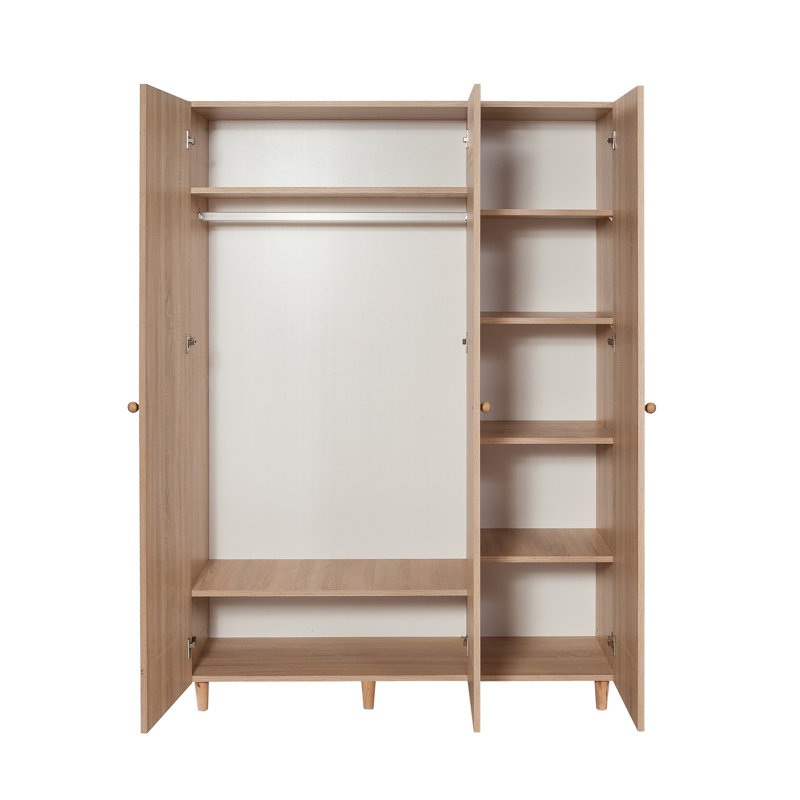 Berend 3 Door Manufactured Wood Wardrobe