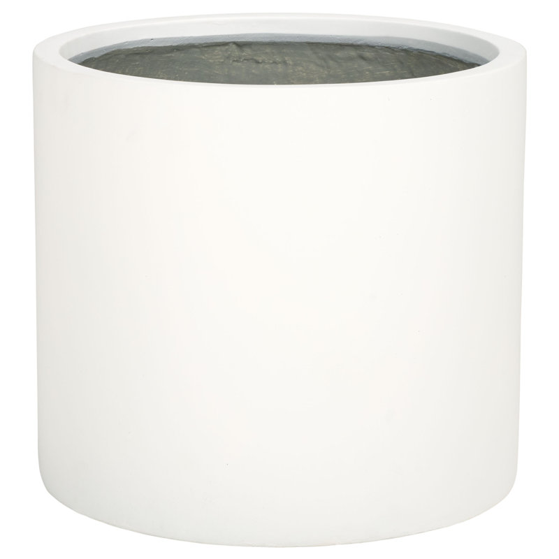 Pot à fleurs Mcguire, Blanc, 12.9" H x 14.5" W x 14.5" D