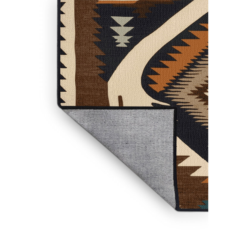  Tapis lavable Antler Southwestern, Rond 8 pi