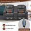 Causeuse inclinable manuelle en cuir 70 po avec chaufferette et massage Ambert-829211024