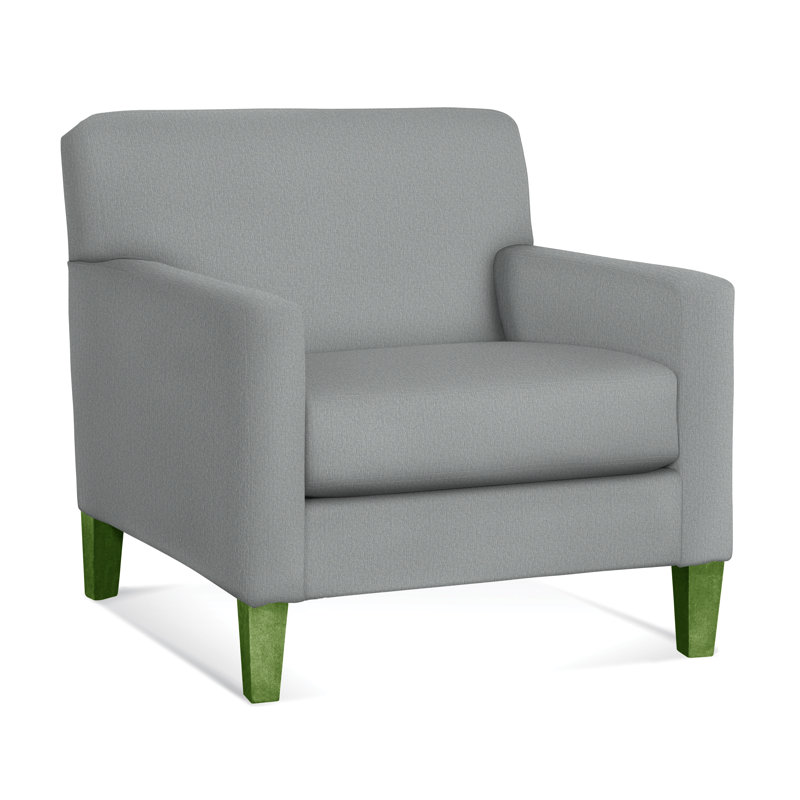 Tampa Armchair, Light Blue Performance Fabric; 0851-55, Frost White