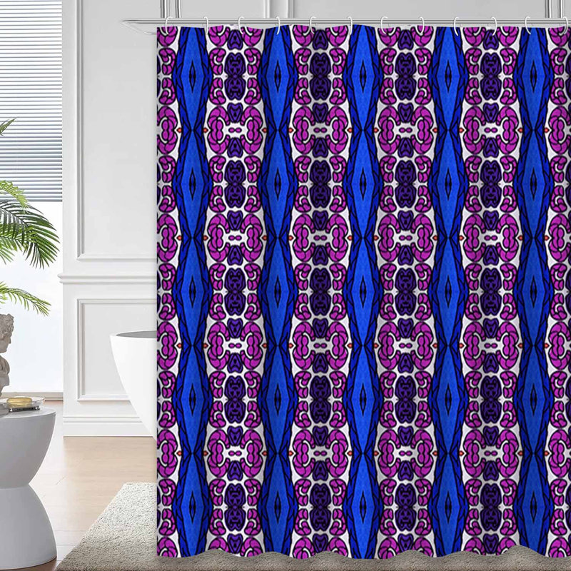 Rideau de douche transparent transparent, rideaux de douche pour la salle de bain avec 12 crochets, 72" L x 72" W