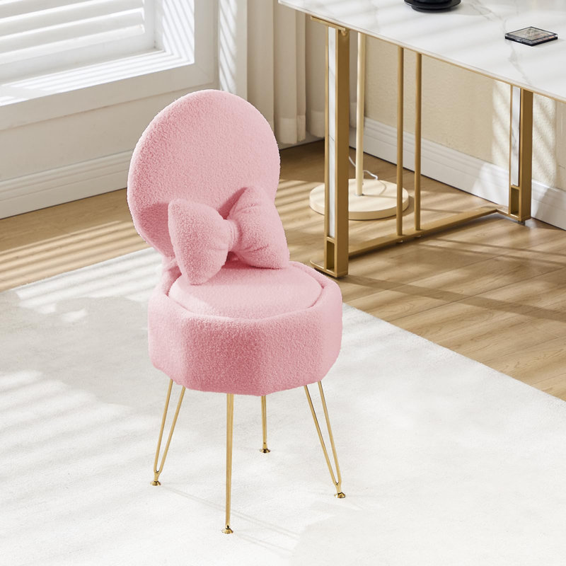 Upholstered Dining Chair, Pink