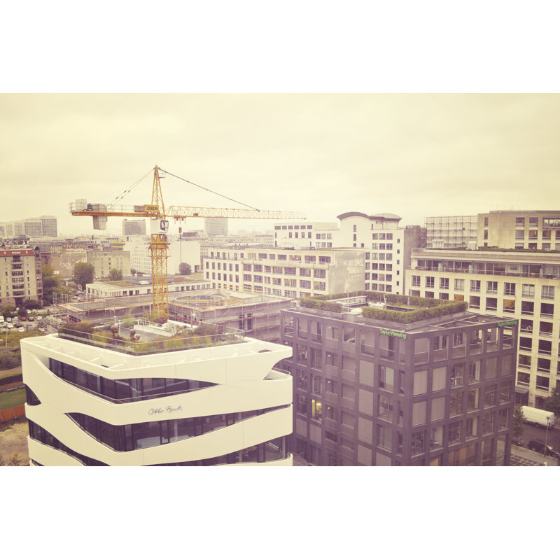 Crane City - Wrapped Canvas Print, 20cm H x 30cm W x 3.8cm D