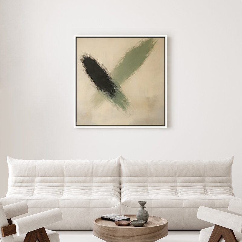 Framed Wall Art Abstract Vintage Antique Classic for Bedroom, 24" H x 24" W, White