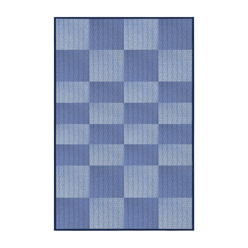 Tapis de surface bleu en acier à motifs, Rectangle 2 pi x 3 pi