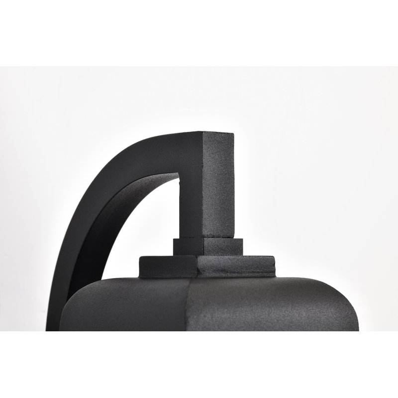 Eukleides - 1 Light Large Wall Lantern - Matte Black with Clear Seeded Glass, 21" H x 7.63" W x 11" D