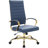 Humairaa Leather Office Chair – Executive Task Chair with Swivel, Adjustable Height & Gold Base for Home Office or Conference Room-325982880
