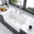 White Farmhouse Sink - 30 Inch Kitchen Sink Apron-Front White Ceramic Reversible Single Bowl Kitchen Farm Sinks