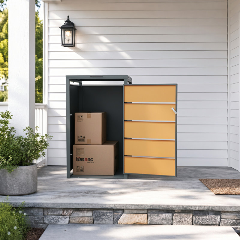 Bin Store Iron and Steel Wooden Single Bin Store
