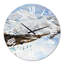 Paysage d'hiver avec montagnes enneigées - Horloge murale traditionnelle-60281384