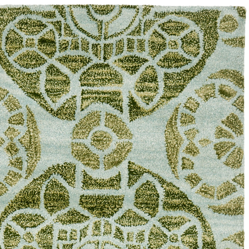 Tapis géométrique en laine / viscose touffeté à la main Eaton Wyndham, Tapis de couloir 2 pi 3 po x 11 pi