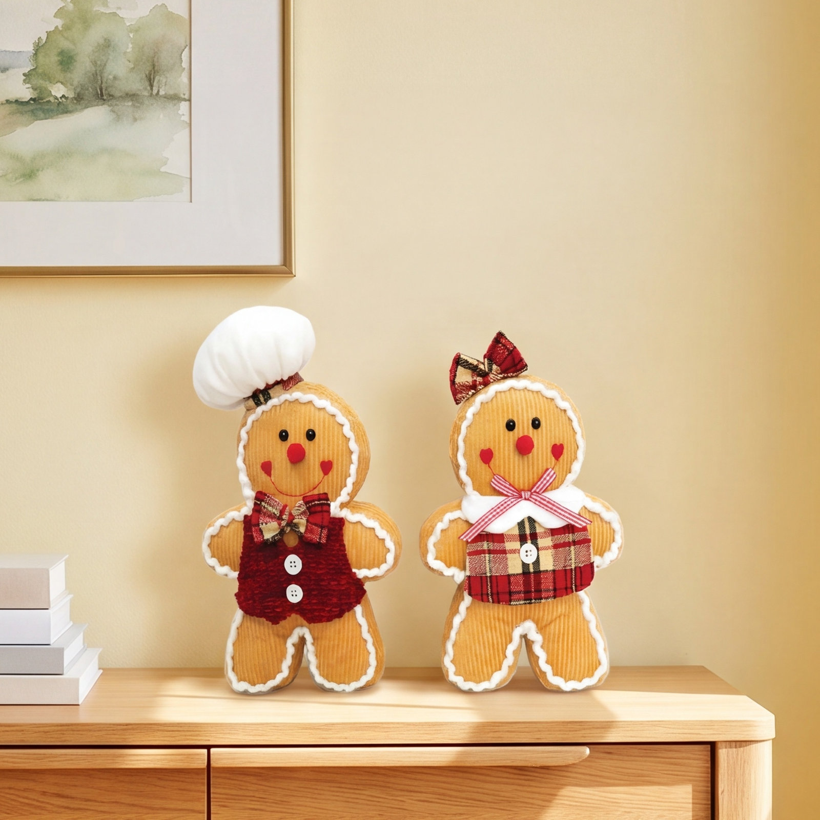 2-Piece Gingerbread Holiday Accent Set