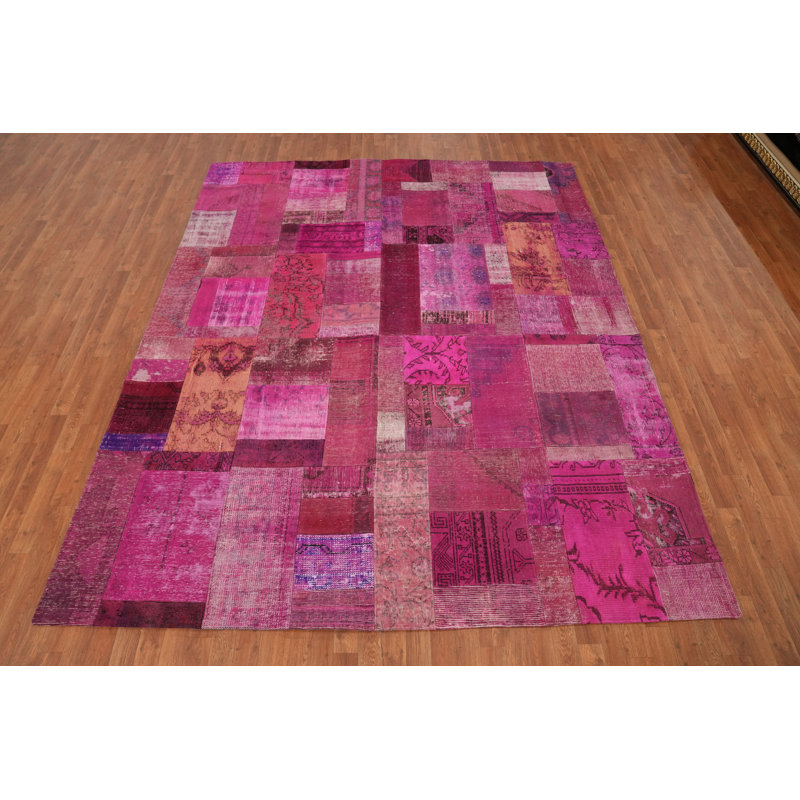 Geometric Patchwork Distressed Area Rug 8x10