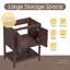 Base de meuble-lavabo 24 po seulement, structure en bois massif, armoire de rangement avec portes et tablette ouverte-30298781