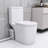 Toilet With 600W Powerful : Dual Flush, 17.25" Compliant Seat, Soft-Close, 3 Water Entries, White Modern For Basement: Comfort Soft-Close Lid, Inlets,