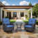 3 Piece Rattan Seating Group with Cushions