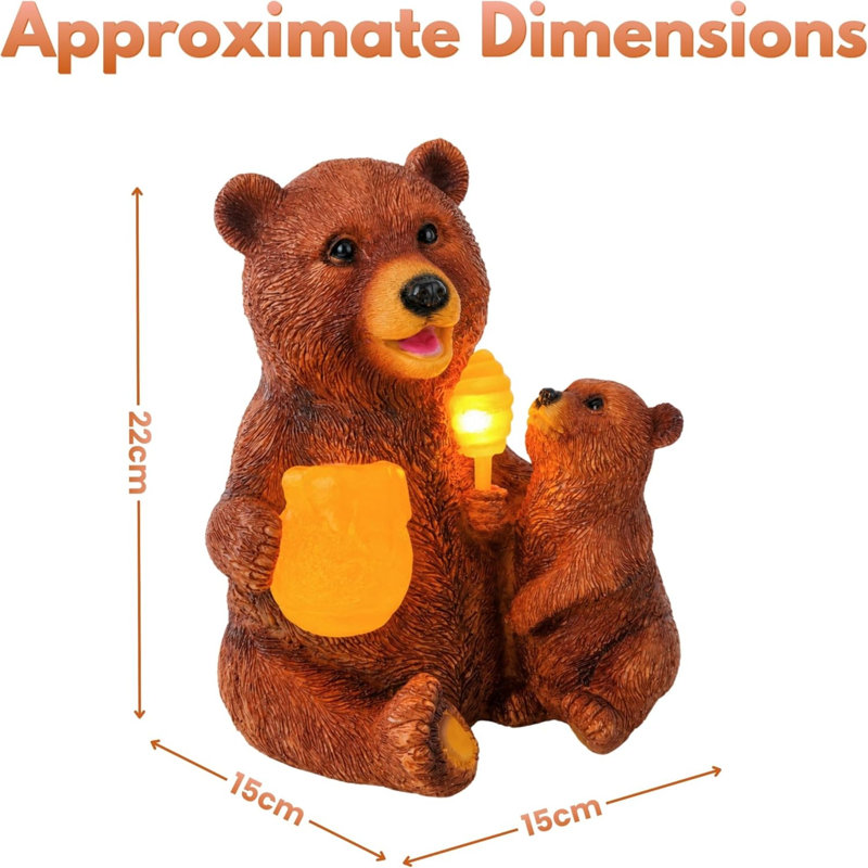 Solar Mama Bear & Cub Ornament