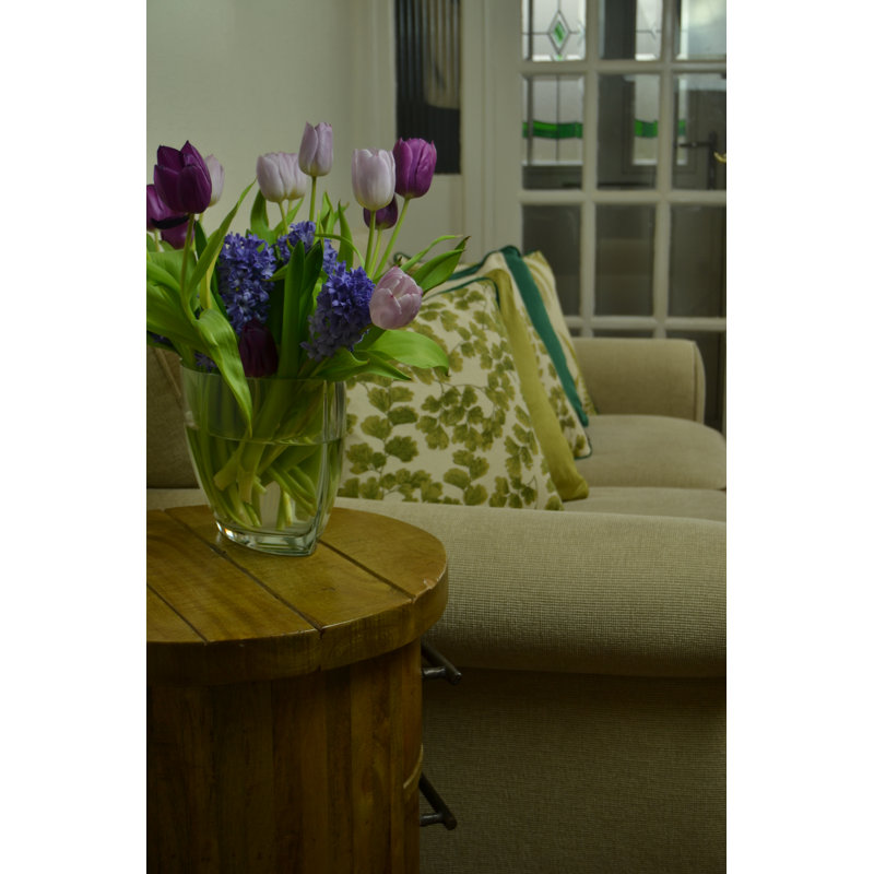 Choe Floral Green Square Floor Cushion Cover