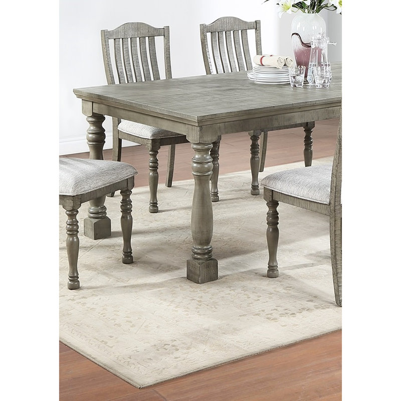 Pièce de salle à manger rectangulaire en placage gris, table à saveur moderne, abat-jour, toucher