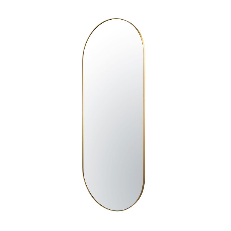 Capsule Wall Mirror - 24"W x 60"H Mirror - Gold