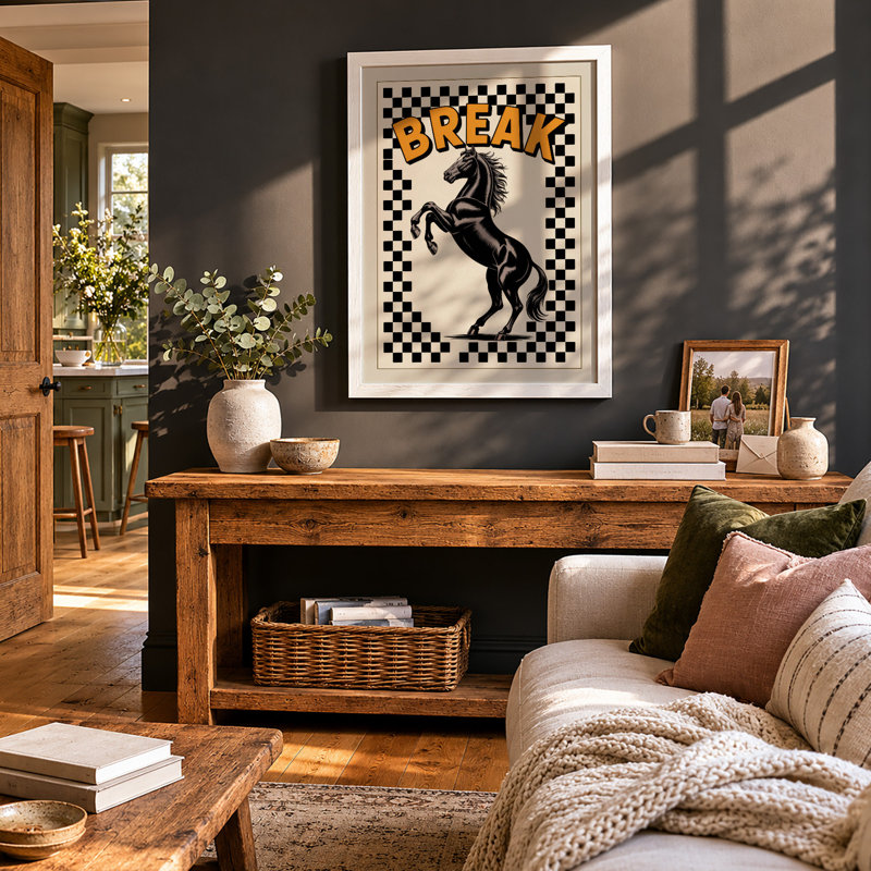 Break Free Graphic - Framed Print, A3 - 42.0 x 29.7 cm, White