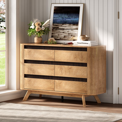 6-drawer Dresser 47.2"w Double Dresser Wide Dresser