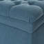 Rangement en tissu bleu avec structure stable et pieds en bouleau - Fabrication des pieds de l'accessoire de salon