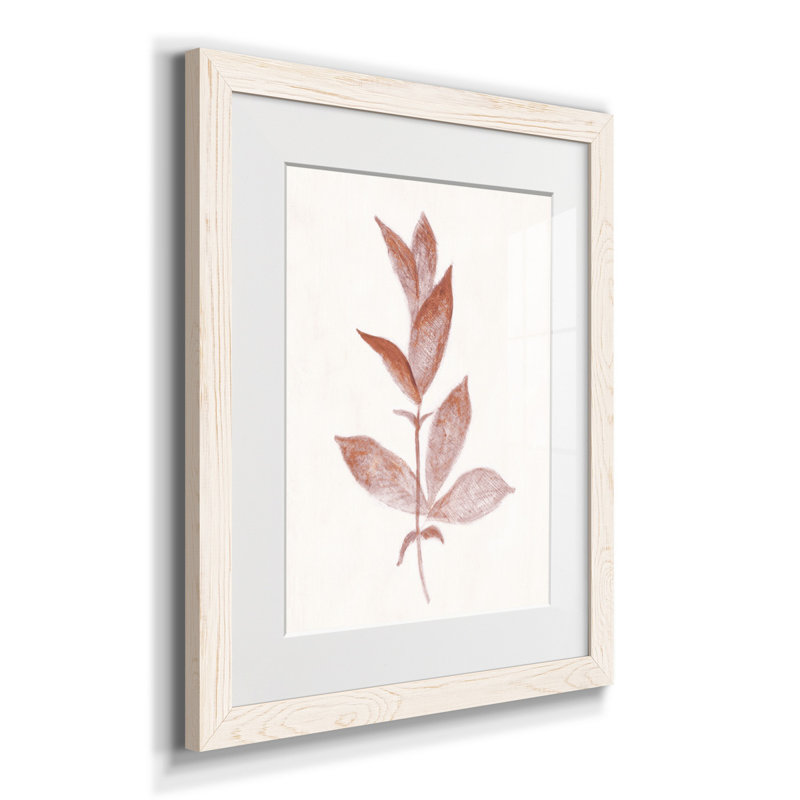 Red Leaf II - Reproduction d'art sur papier encadré, Blanc, H 20 po x l 17 po x P 1,5 po