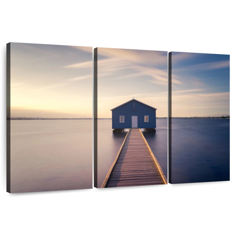 Aletra Perth Blue Nautical House, 36" H x 57" W