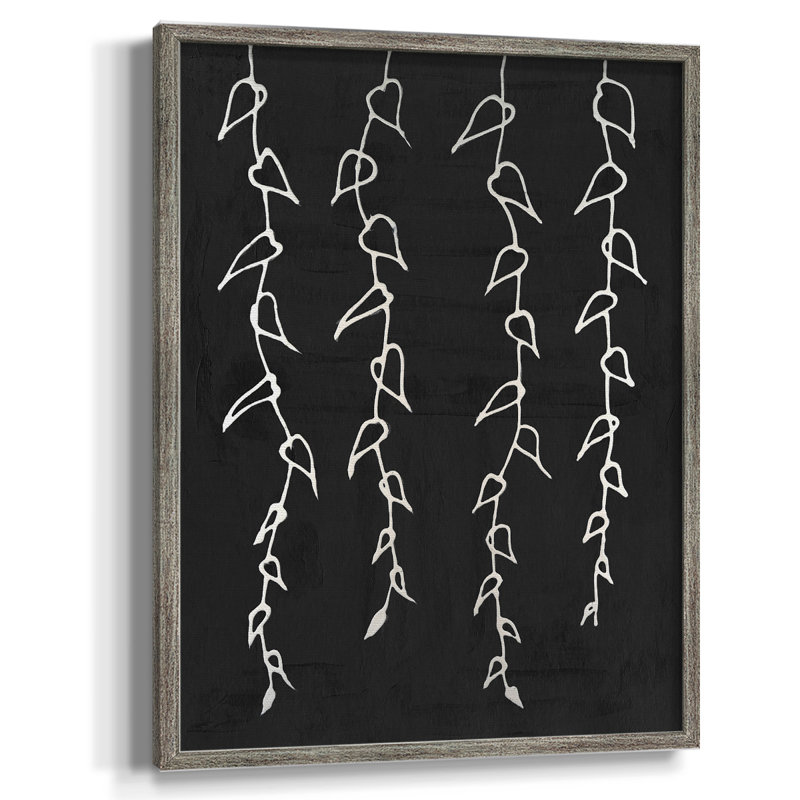 Ivory Vines II, reproduction encadrée - bois massif, H 15 po x l 12 po